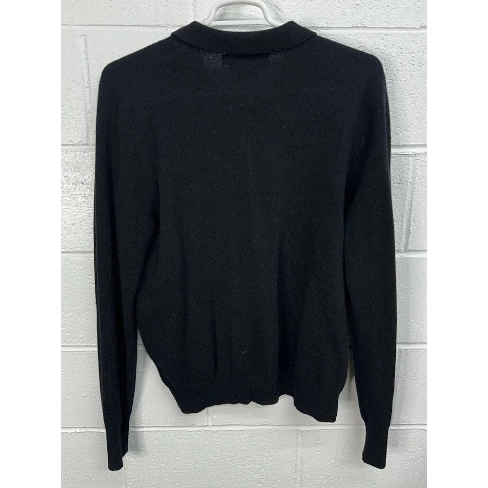 VTG POLO By Ralph Lauren Mens 100% Lambs Wool‎ Button Neck Sweater Polo Shirt XL